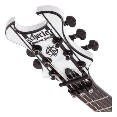 Schecter Synyster Standard Electric Guitar - White w/ Black Stripes image 4