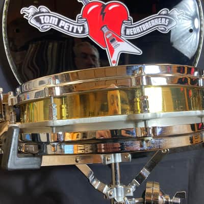 Steve Ferrone's Tom Petty and The Heartbreakers, Pearl - 3.5x14" Brass Free Floating Piccolo Snare Drum 1990's image 15
