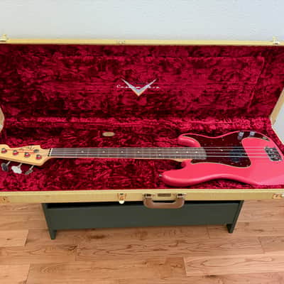 2021 Fender Custom Shop Pino Palladino Precision Bass Fiesta Red with Case Candy image 1