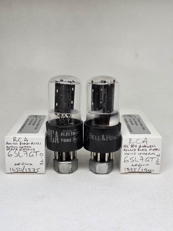 RCA 6SL7GT Black Plate Matched Pair NOS 6SL7 image 1