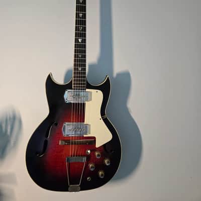 1965 Kay Built Custom Kraft 👹 Red Devil 👹 Barney Kessel *Kleenex Box*P'Ups- Black Cherry Burst NEW PICS COMING SOON! image 2