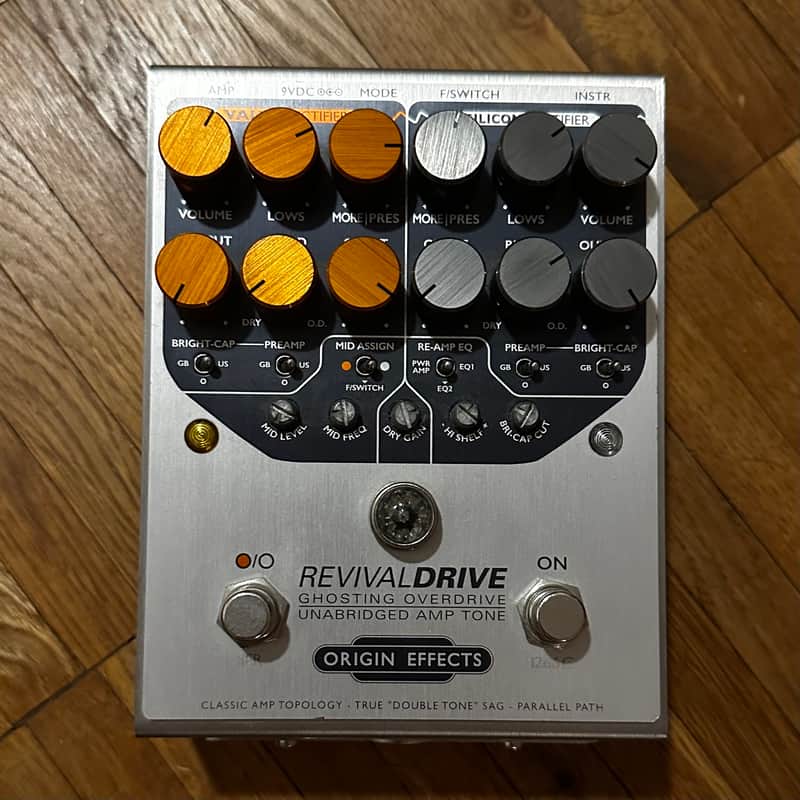 Origin Effects RevivalDrive Custom Ghosting Overdrive with Secondary EQ Controls 2010s - Silver/Orange image 1