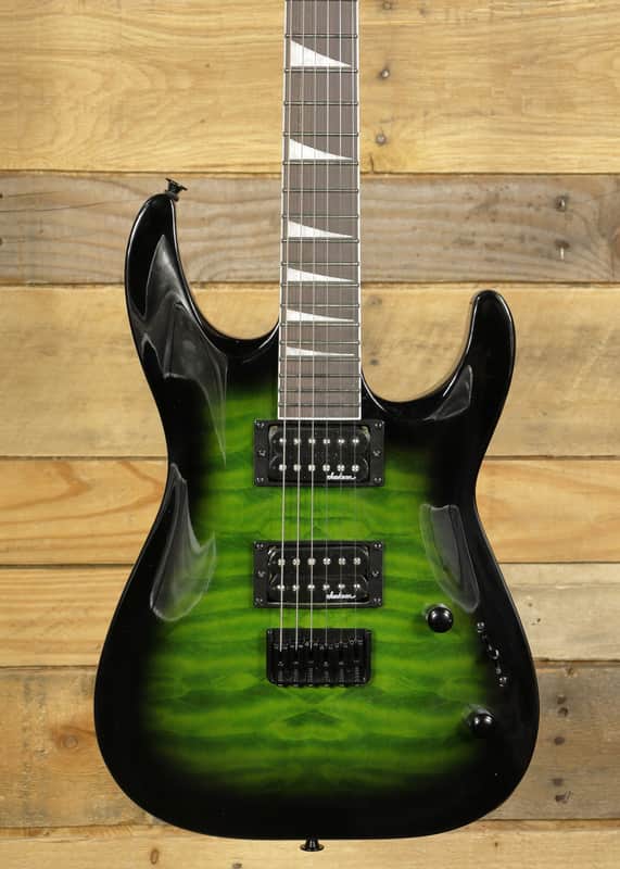 Jackson JS Series Dinky Arch Top JS32Q DKA HT Transparent Green Burst image 1