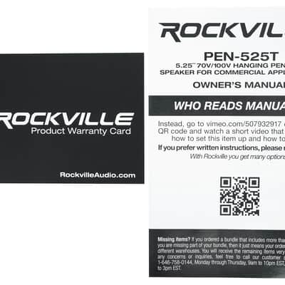 Rockville PEN-525T White 5.25" 70V Hanging Pendant Speaker Commercial/Restaurant image 10