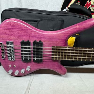 Warwick Pro Series Teambuilt GPS1485 07PA ASH FR Corvette $$ Double Buck 5-string Bass with COA + Gig Bag 2022 - French Violet Transparent Satin image 2