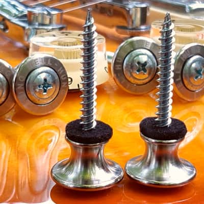Well-Hung Pro-Pins  3 pairs - Oversize  Strap Buttons, Jumbo Strap Pins,  Nickel V.3 image 1