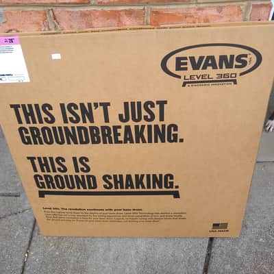 2 Evans MX1 White Marching Bass Drum Heads, 26 Inch...NEW! image 2