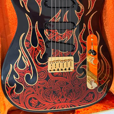 Fender James Burton Artist Series Signature Telecaster 2007 - Present - Red Paisley Flames image 1