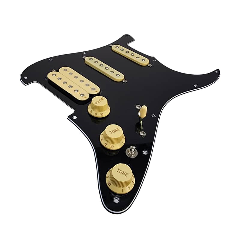 Carparelli Pre-Loaded HSS Strat Pickguard — CTS 500K Pots, CRL 5-Way, Vitamin Q Caps, HSS “Balanced Load” Mod image 1