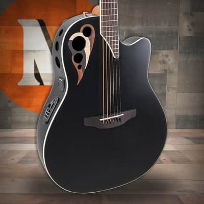 Ovation Celebrity Deluxe E-Acoustic Guitar CDX40-5-G Black Satin (CDX40-5-G) image 1