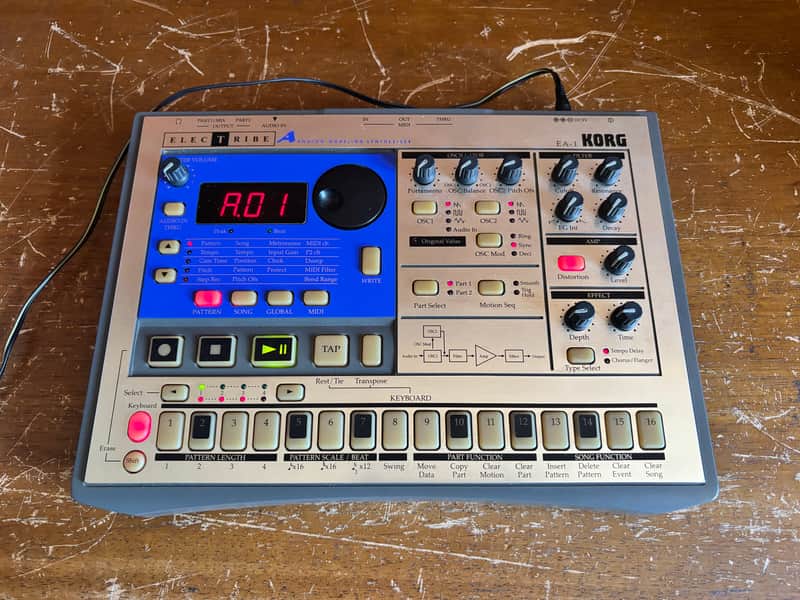 Korg ElecTribe A EA-1 EA1 Analog Modeling Synthesizer w/ power supply image 1