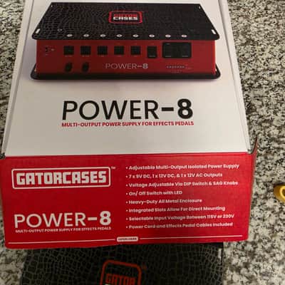 Gator GTR-PWR-8 Power Supply With 8 Isolated Outputs 2010s - Black image 1