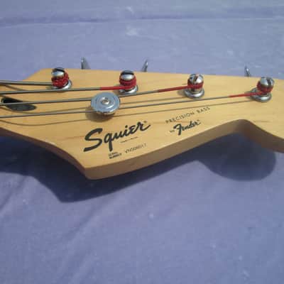 Fender Squier Precision Bass with Maple board 1995 Arctic White Korea image 7