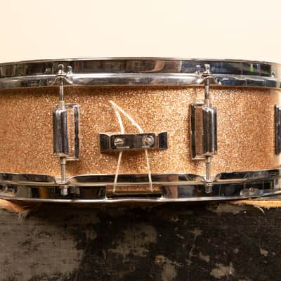 1960s Rogers 5x14 Powertone Champagne Snare Drum image 7