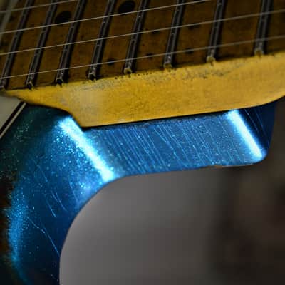 American Fender Stratocaster Performer Custom Relic Nitro Blue Sparkle image 21