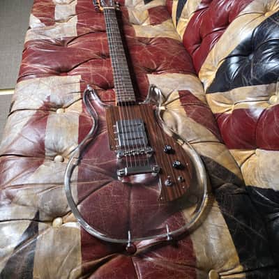 Aria Dan Armstrong SK Skeleton Original Vintage Early 70s Acrylic Lucite Plexiglass DC Gibson Open-Book Headstock Electric Guitar RARE Tune-o-Matic model MIJ Japan Matsumoku image 17