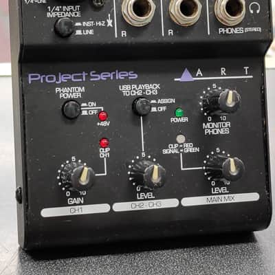 ART USB Mix Project Series 3-Channel Mic/Line Mixer with USB Interface 2013 - Present - Black image 4