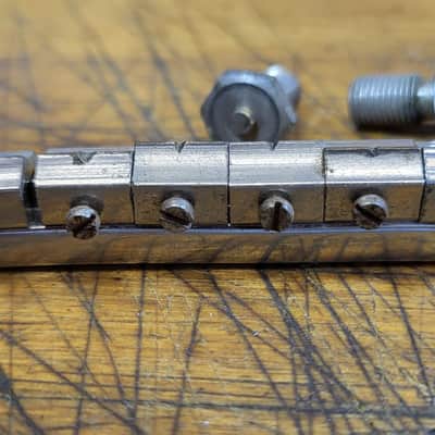 Vintage Rare 1965 Hagstrom Electric Guitar Bridge with Bridge Posts Luthier Parts image 2