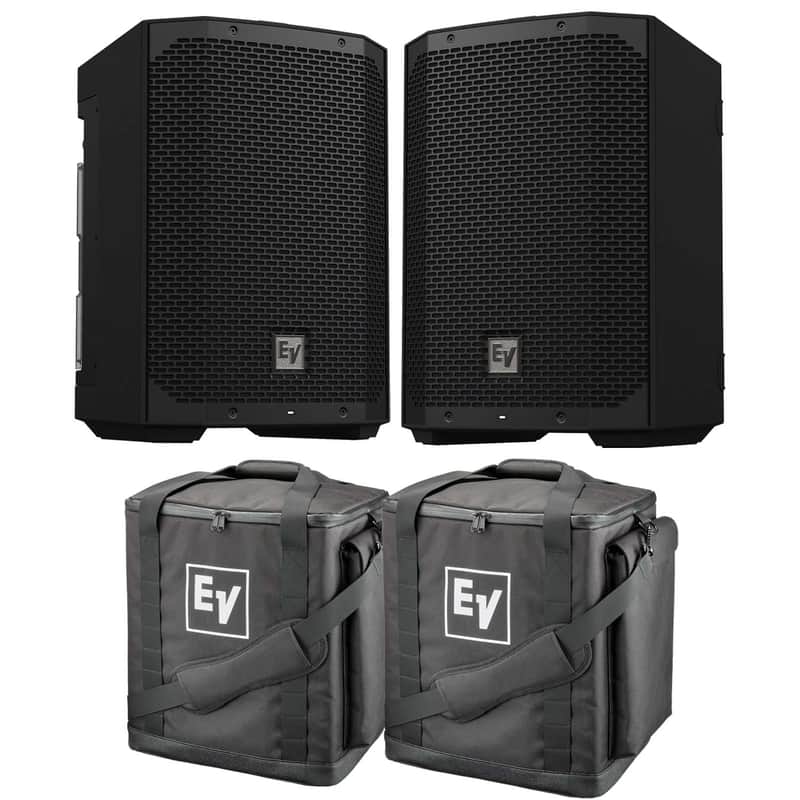 (2) Electro-Voice Everse 8 Battery Speaker, (2) Electro-Voice Padded Tote Bundle image 1