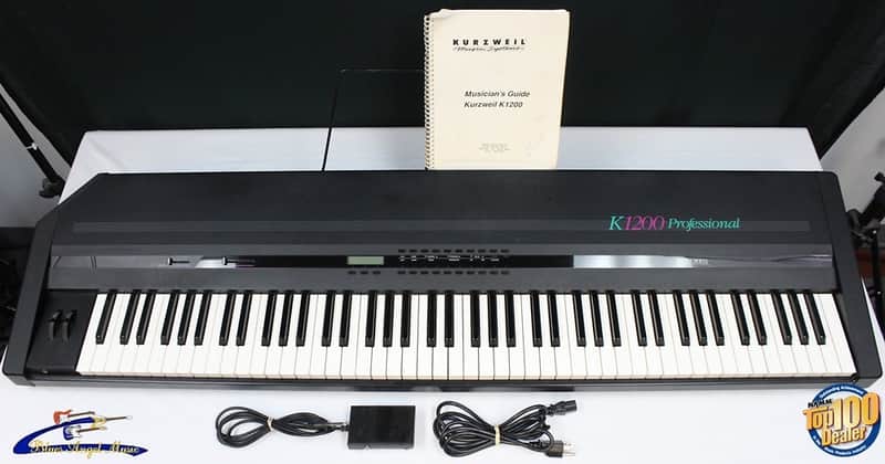 Vintage 1989 Kurzweil K1200 Professional Keyboard w/ Footswitch & Gig Bag #28810 image 1