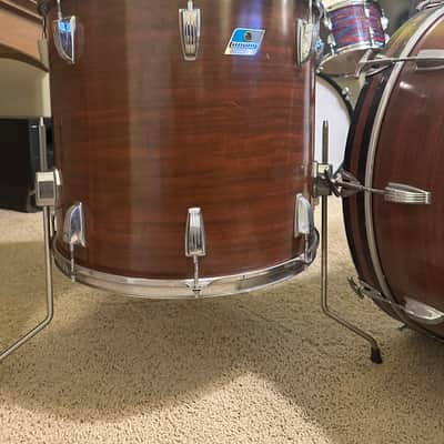 Ludwig 14/18/24 Drum Kit Vintage Mid - 1970’s - Mahogany Cortex image 3