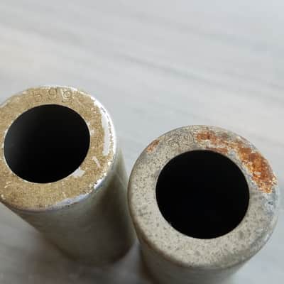 Elco Pair (2) Tube Shields 12AX7 9-pin Snap-on 599 Bell S50-599 Vintage Vacuum 1950s-1960s image 2
