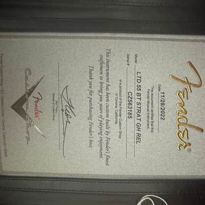 Fender Fender 55 Strat Bone Tone WF2CS Relic 2023 - Sunburst image 8