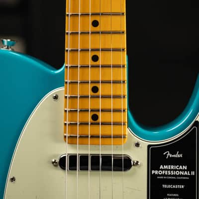 Fender American Professional II Telecaster Electric Guitar - Miami Blue with Hardshell Case image 8