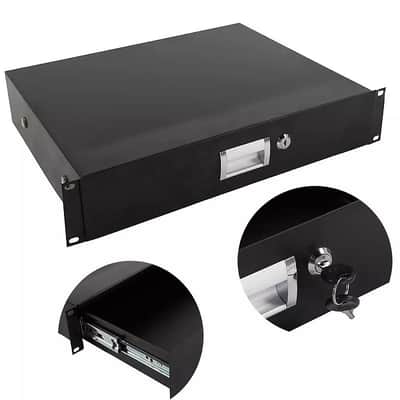 Rack Mount Dj 19" Rack Road Case Equipment Deep Drawer Locking 4U image 1