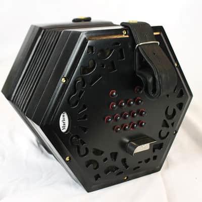 NEW Black Lacquer Bella Vista Marlowe English Concertina Alto 30 Button G3-C6 image 2