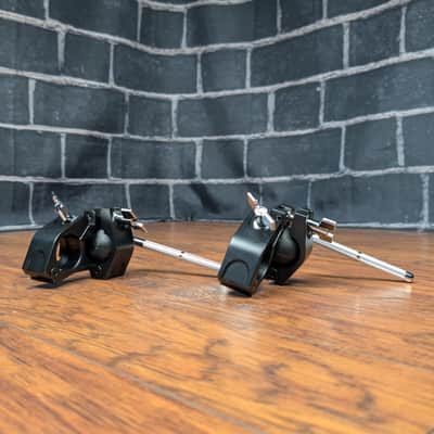 Ross Percussion Drum Rack Clamp 1.5" Multi-Purpose Adjustable 10.5" L-Rod Tom Mount (pair)- Black image 3