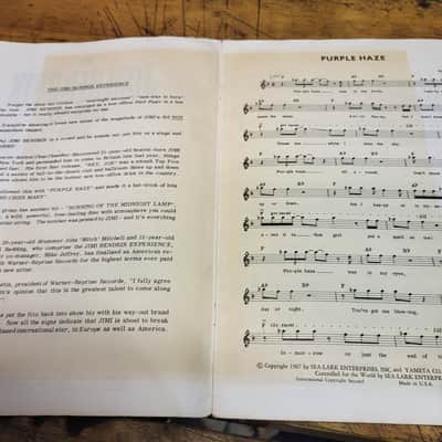Vintage RARE 1967 Original Jimi Hendrix Experience Album Songbook Guitar Music image 3