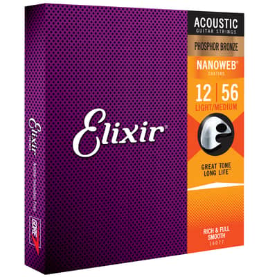 Elixir 16077 NANOWEB® Phosphor Bronze Acoustic Light/Medium 12-56 image 1