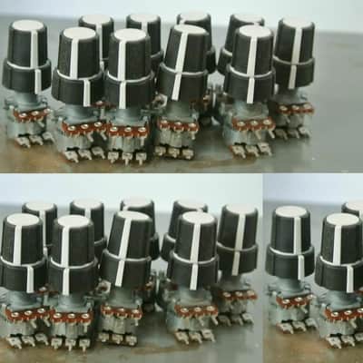Lot of 25 ALPS 10K/250KA Dual Concentric Potentiometer W/ Knobs image 3