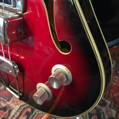 RARE 60s Teisco EP-200B Hollowbody Short Scale Bass image 8