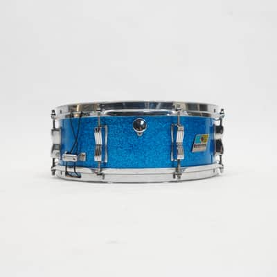 LUDWIG  CLASSIC JAZZ FESTIVAL 14"X5" SNARE DRUM 1970s - Blue Sparkle image 4