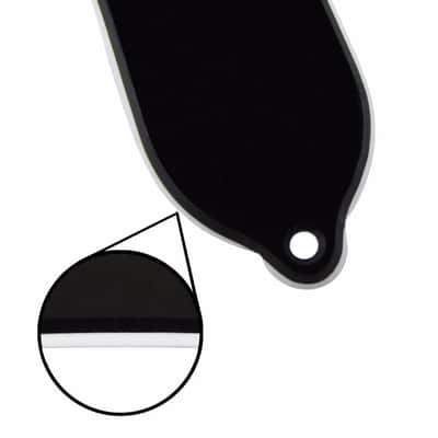 Truss Rod Cover Black 2-Ply Black 3-Hole Bell for Epiphone Les Paul image 4