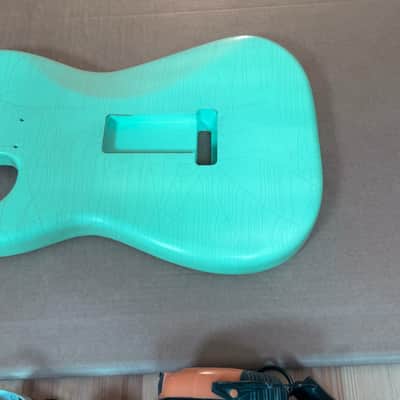 1805g Kohlin Guitars S-Type Roasted Pine replacement body Aged Nitro Relic Vintage Surf Green Made in Sweden image 5