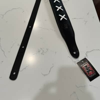 Minotaur Dave X Black Leather Guitar Strap Handmade in Europe New, David Gilmour image 1