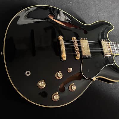 1983 Yamaha SA-2100 Semi-Hollow Electric Guitar – Black – Made in Japan – Original Hard Case image 4