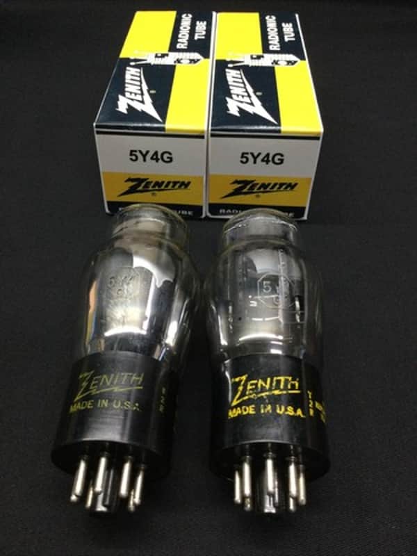 Matched Pair ZENITH (Sylvania) 5Y4G Rectifier RADIO Vacuum TUBES Tested S.8583 image 1