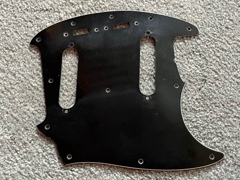 1970s Fender Mustang Duo Sonic guitar black pickguard image 1