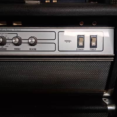 Late 70s Ampeg V-4 100-Watt Guitar Head with Distortion Control Serviced F&T Capacitors Vintage Tubes image 4