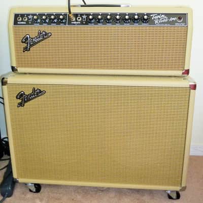 69 Fender Twin Reverb Head & Custom 2x12 Speaker Cabinet! image 9