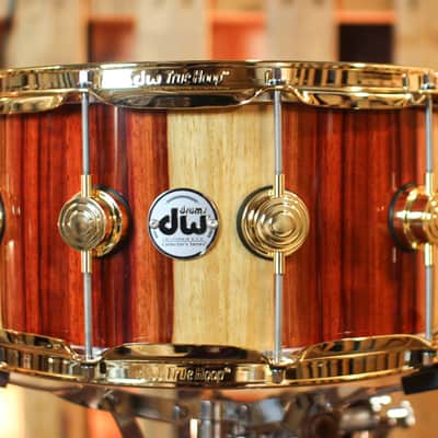 DW 7x14 Collector's Cherry Purplecore Candy Stripe Padauk Snare Drum - SO#1410011 image 1