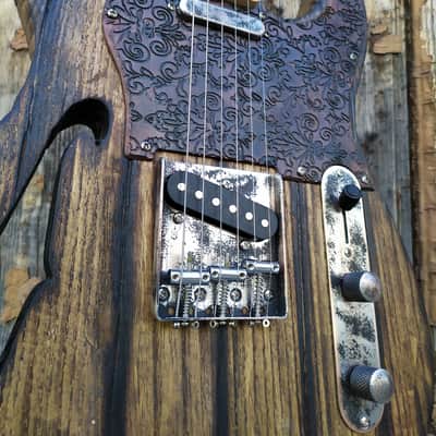 American Vintage Old Wood Engraved Pickguard image 12