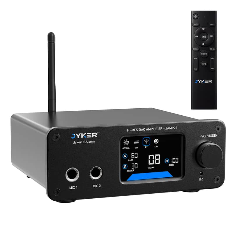 Hi-Fi DAC Home Audio Amplifier - Bluetooth 5.2 400W, 2 Channel Class D, TPA3116 - JAMP79 image 1