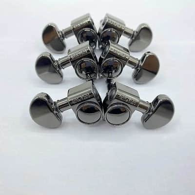 Grover 3x3 Black Nickel Guitar Tuning Pegs Machine Heads Keys image 1