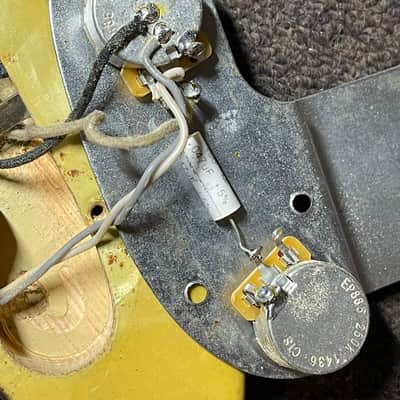 1953 Fender Champion Lap Steel Guitar 1950's -Yellow Pearloid w/ Original Case image 22