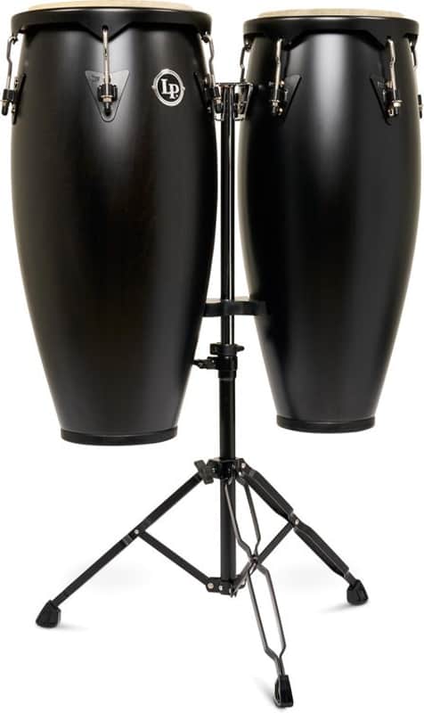 Latin Percussion City II Conga Set - Black image 1